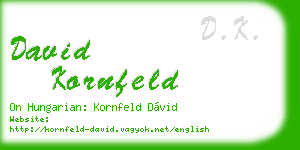 david kornfeld business card